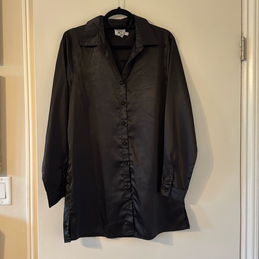 Long Black Button Down